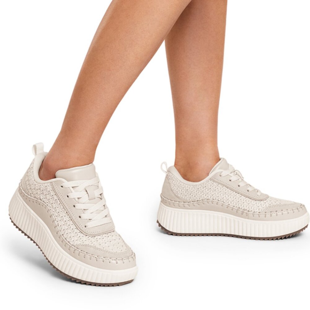 NEW Dream Pairs Arch Tweed-Effect Platform Fashion Sneakers Size 7